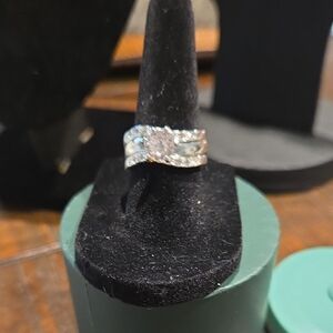 NWOT 3 Piece Set Elegant Silver Fashion Women's Ring 6 3/4